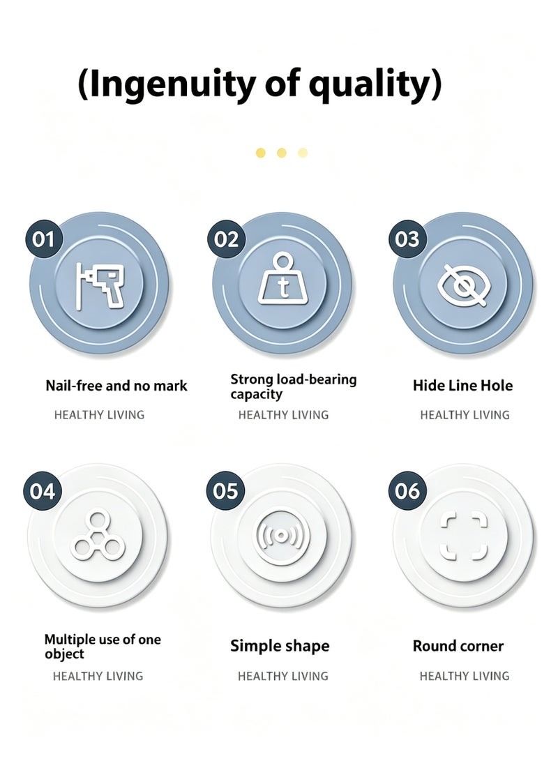 Closeli 3 Pack Camera Wall Mount Bracket, Floating Shelf Holder, Storage Shelf Bracket, Security Camera Base Stand, No Drill Wall Mount, Easy Installation, Compatible with Cameras, Baby Monitors and Speakers - Image 2