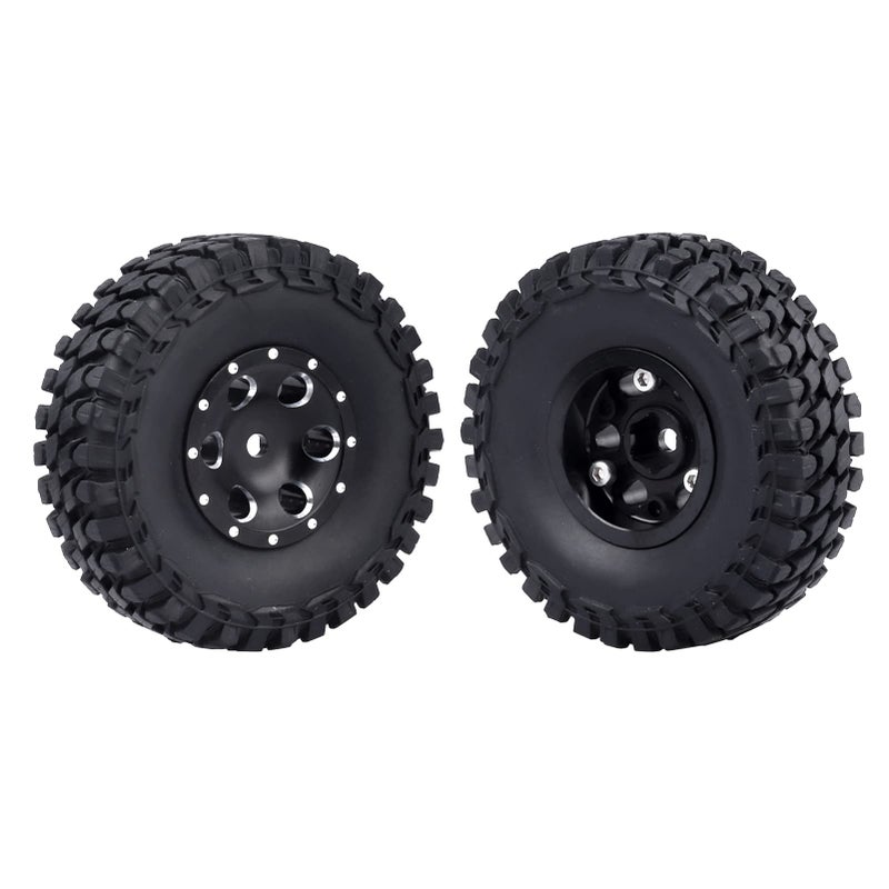 Hobbypark 1.0 Beadlock Wheels and Tires 4Pcs Metal Micro Crawler Tires with Extended Wheel Spacers Offsets for 1/24 RC Crawler Car Axial SCX24 90081 Deadbolt Truck - Image 5