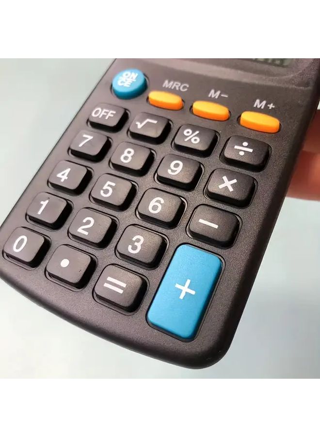 Black Portable Calculator 8 Digit Large Display Solar Dual Power Compact Travel Office - Image 3