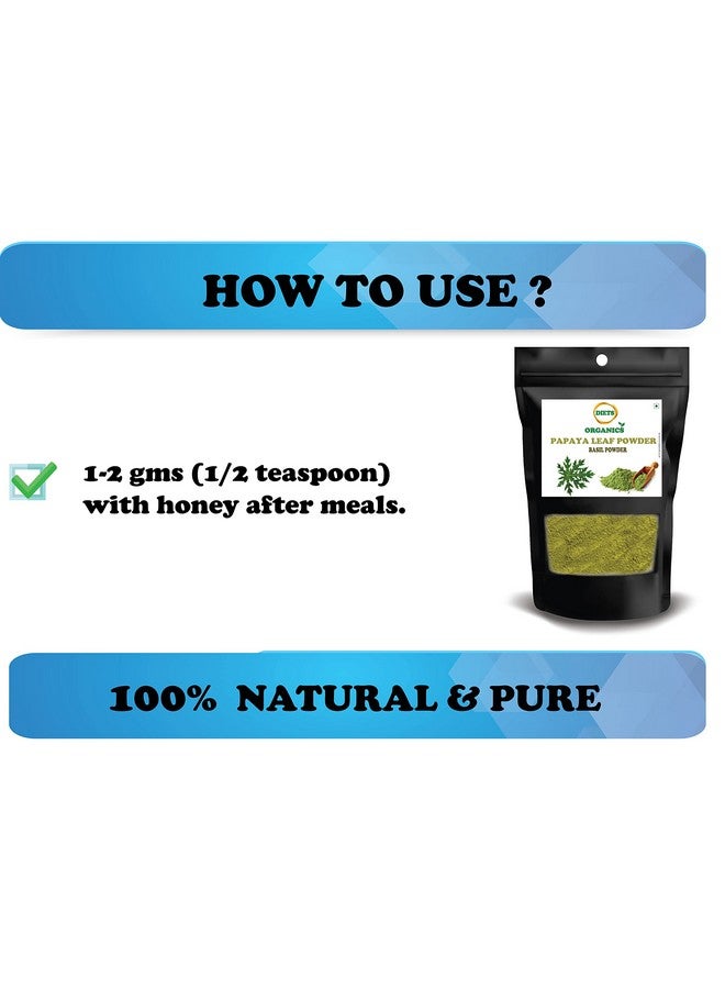 DIETS ORGANICS Papaya Leaf Powder- 100G  - Image 4