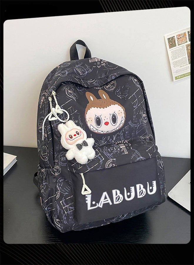 New Style Labubu Cartoon Lovely School Bag  Large Capacity Shoulder Backpack Wear-resistant Student Backpack with Adjustable Straps for Primary Middle School Students - Image 3
