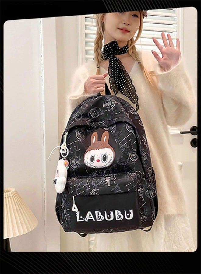New Style Labubu Cartoon Lovely School Bag  Large Capacity Shoulder Backpack Wear-resistant Student Backpack with Adjustable Straps for Primary Middle School Students - Image 1