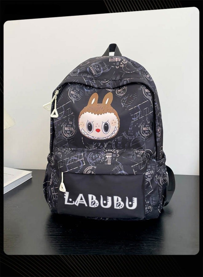 New Style Labubu Cartoon Lovely School Bag  Large Capacity Shoulder Backpack Wear-resistant Student Backpack with Adjustable Straps for Primary Middle School Students - Image 4