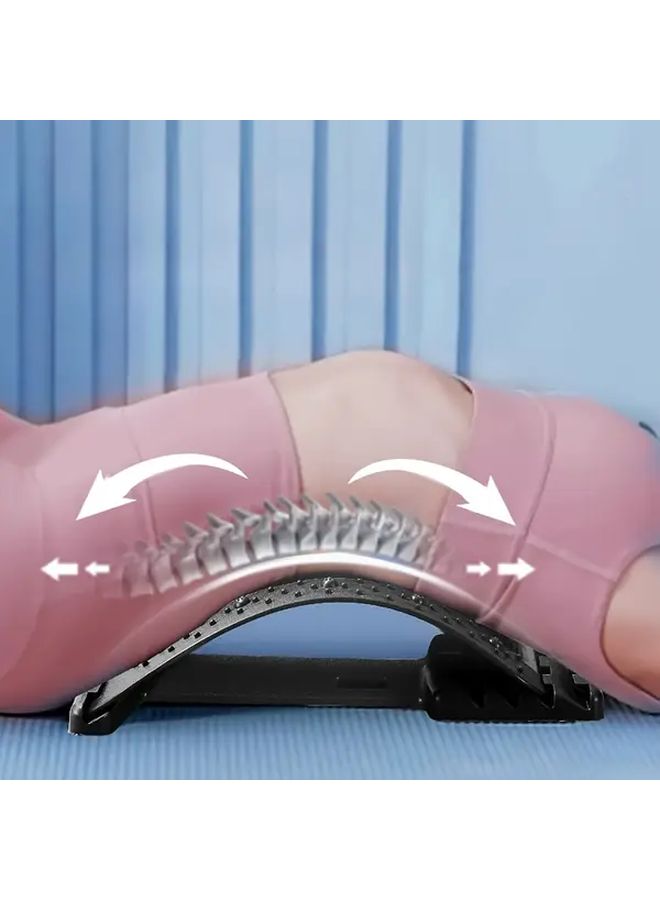 Elegant Purple Yoga Lumbar Massager Spinal Corrector Neck Shoulder Back Stretcher - Image 2