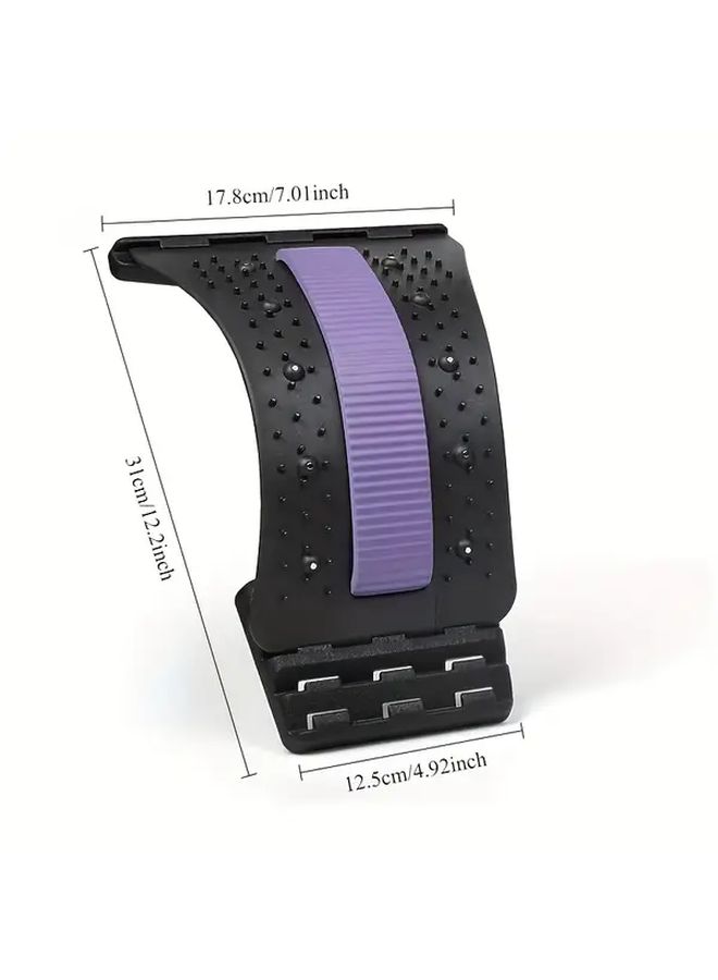 Elegant Purple Yoga Lumbar Massager Spinal Corrector Neck Shoulder Back Stretcher - Image 3