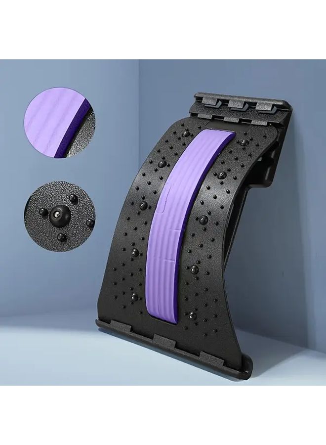 Elegant Purple Yoga Lumbar Massager Spinal Corrector Neck Shoulder Back Stretcher - Image 5