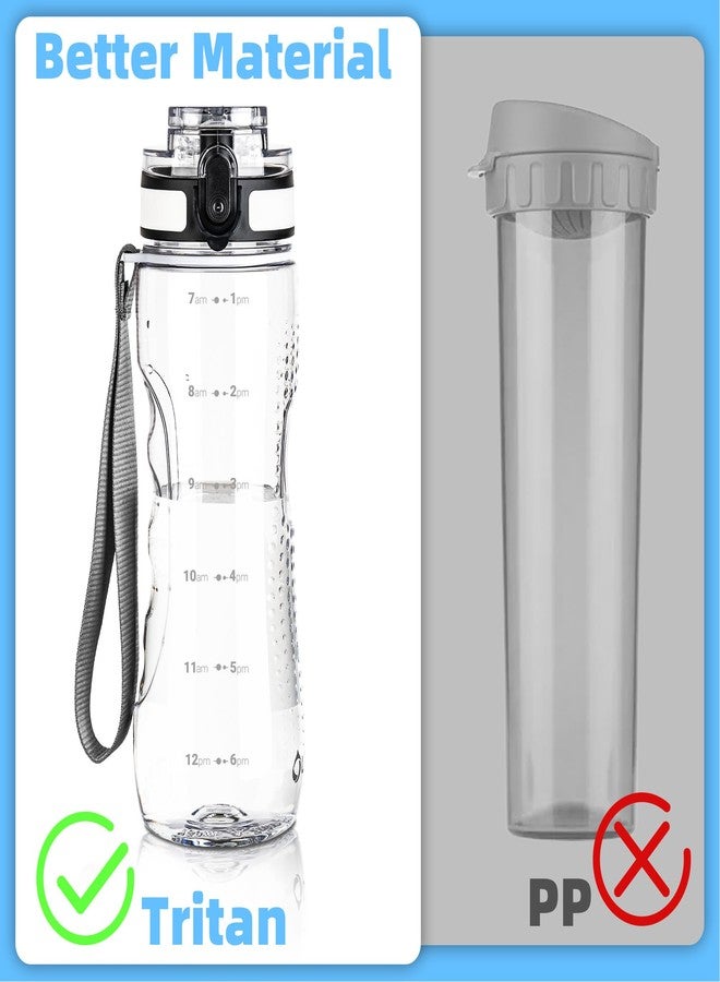 OLDLEY 25 oz Water Bottle, Motivational Water Bottle with Time Marker, Sports Water Bottle With Strap, Leakproof & BPA Free Large Water Bottles for School, Gym, Travel, Outdoor, Tritan,Transparent - Image 3