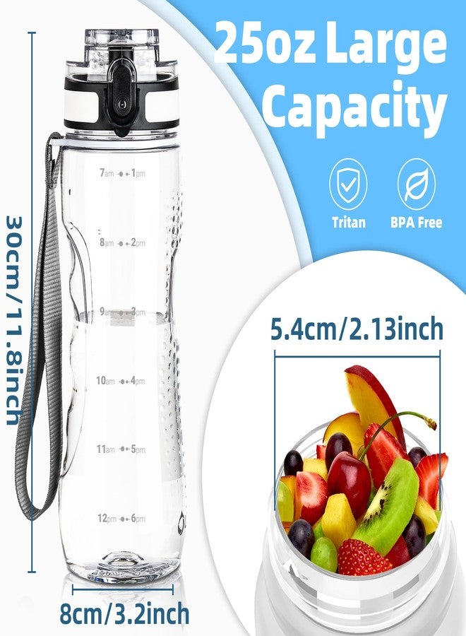 OLDLEY 25 oz Water Bottle, Motivational Water Bottle with Time Marker, Sports Water Bottle With Strap, Leakproof & BPA Free Large Water Bottles for School, Gym, Travel, Outdoor, Tritan,Transparent - Image 5