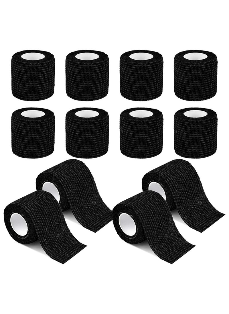 Generic 12 Self Adhesive Bandage 2" X 5 Yards, Sports Wrap Tape, Breathable Wound Tape, Bandage Wrap for Wrist, Ankle, Black  - Image 1