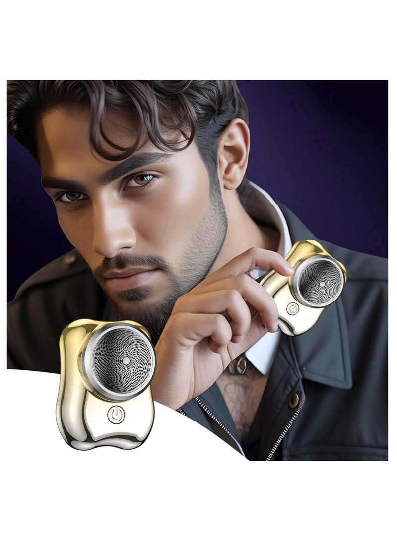 Y&D Electric Razor For Men, Newest Mini-Shave Portable Electric Shaver, Pocket Size Portable Shaver Wet And Dry Mens Razor Usb Rechargeable Shaver Charging Easy One-Button Use Suitable For Home,Car,Travel  - Image 1