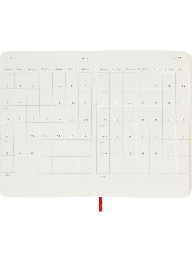 موليسكين دفتر ملاحظات يومي بغلاف ورقي لمدة 12 شهرًا لعام 2024 - Image 5