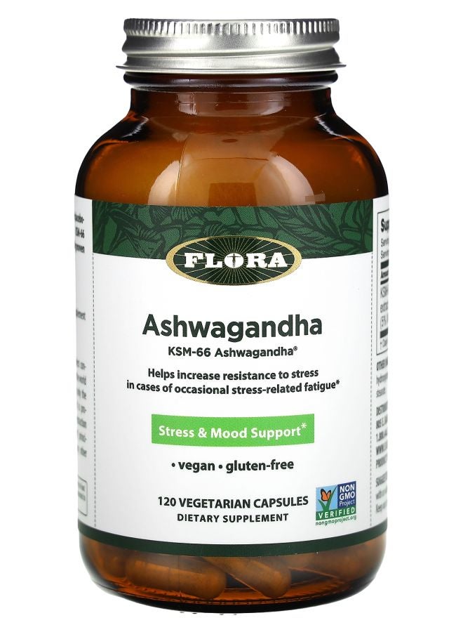 Flora Ashwagandha 120 Vegetarian Capsules