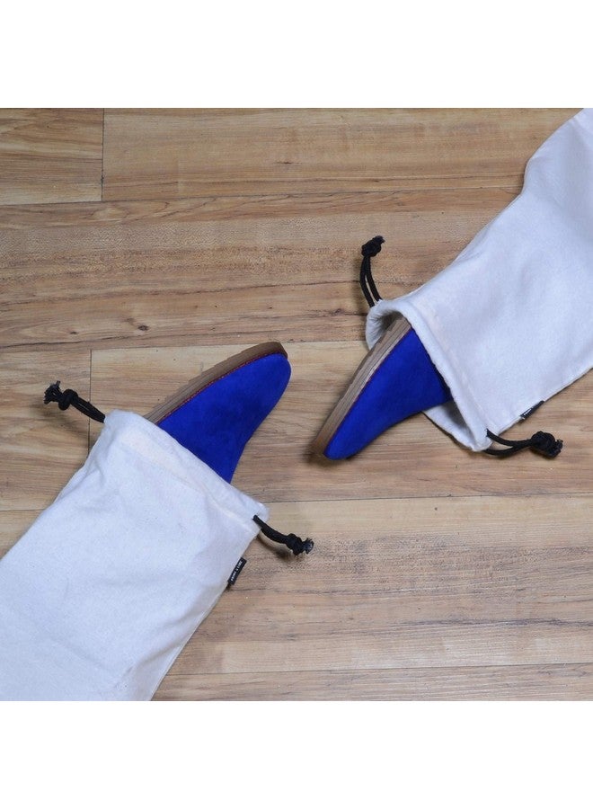 ZENPAC 4-Pack Shoe Dust Bag - 8 x 17‚Äù 100% Cotton Flannel Pouch with Drawstring Closure, Washable, Breathable Duster Bag for Travel, Closet Storage and Luggage - Image 2