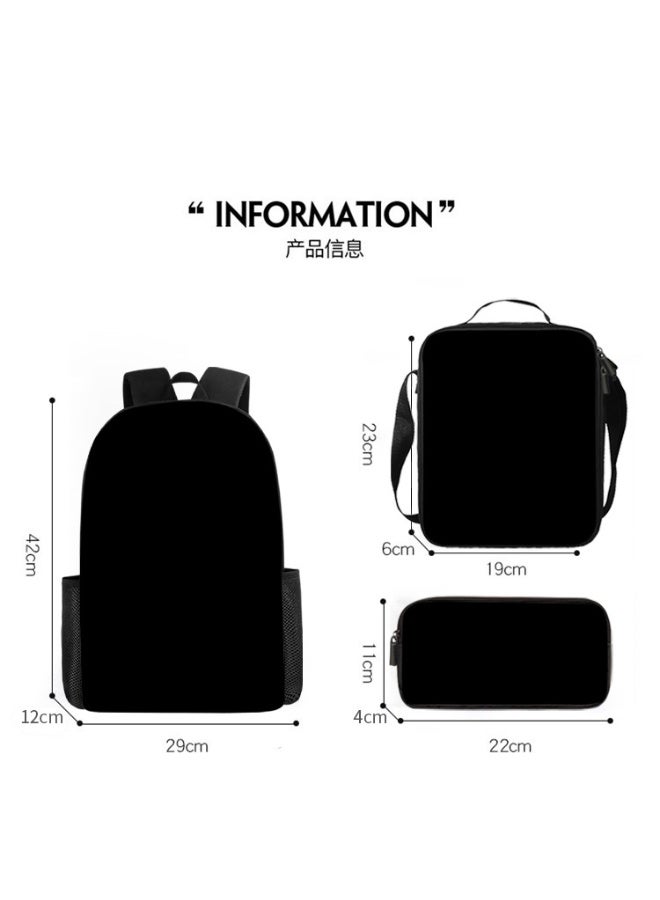 SONIC New Sonic Backpack, Pencil Case Crossbody Bag, Three-Piece Style, Boys' and Girls' Backpack, Casual Sports Travel Backpack, Student Schoolbag - Image 2