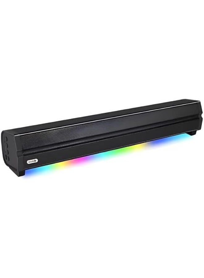Kisonli مكبر صوت LED-802 RGB، 5 واط خرج صوت، 5 ساعات بطارية، شحن نوع-C - أسود - Image 5