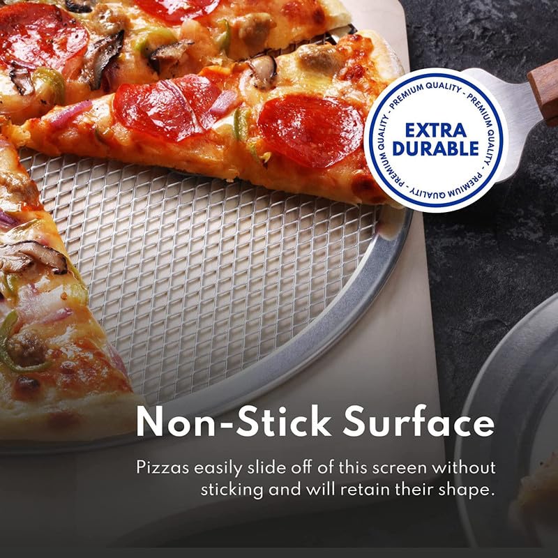 PAUL SONS PAUL SONS Hospitality Seamless Aluminum Pizza Screen Non Stick Mesh Baking Tray Kitchen Tool for Oven BBQ 13 Inch Pack of 10Pc  - Image 5