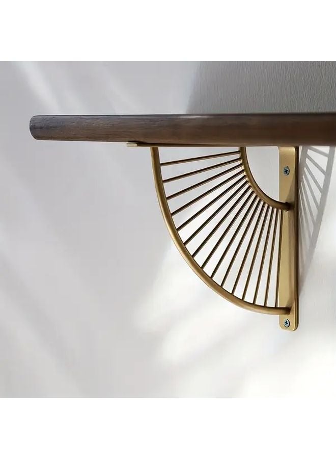 Golden 2 Piece Set Heavy Duty Metal Corner Brackets Triangle Wall Supports DIY Shelves - Image 5