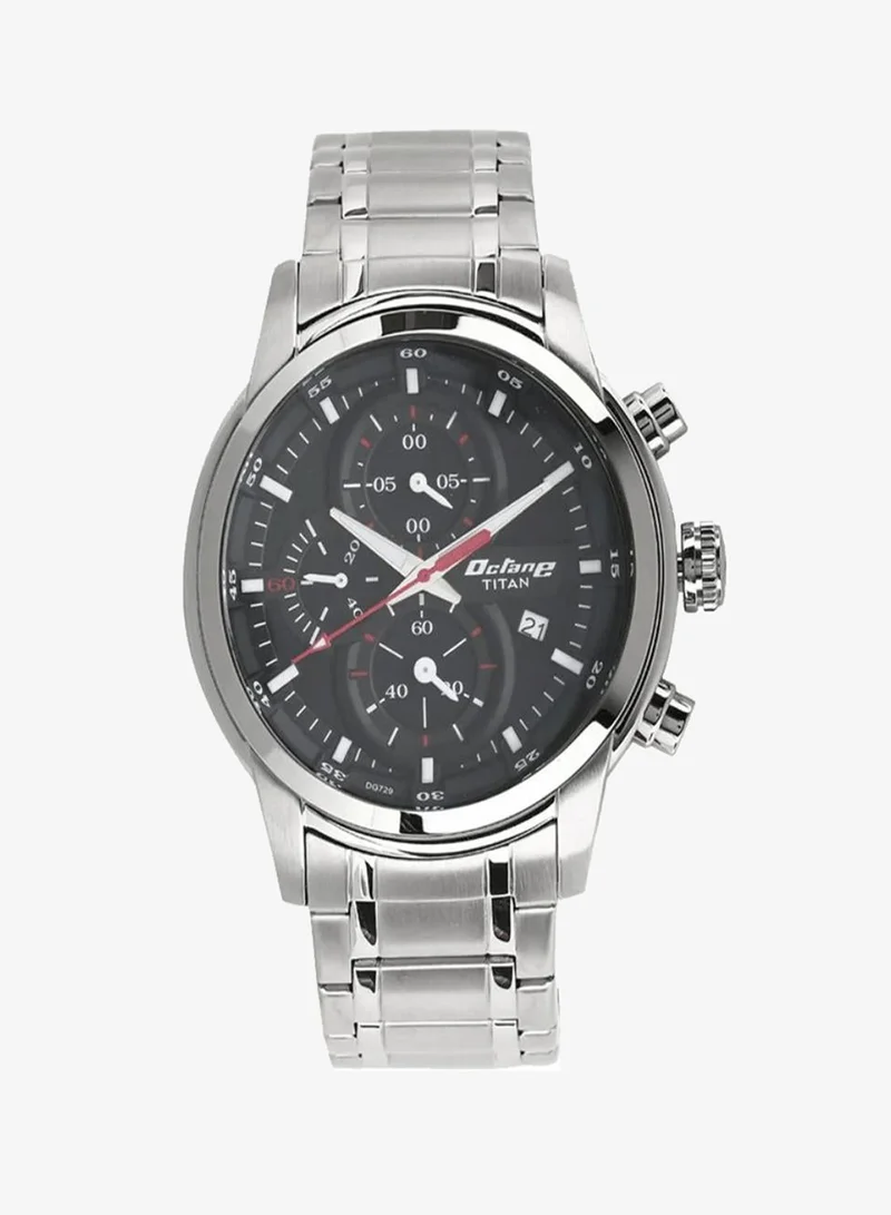 TITAN Men's Metal Chronograph Watch 90086SM01 - 46 mm