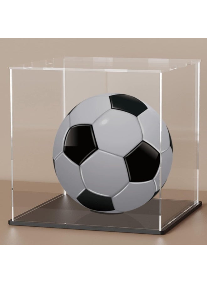 TPGP Acrylic Display Case, 10x10x10 Inch Cube Acrylic Boxes for Display, Clear Display Cases with Matte Black Base and Lid for Collectibles and Figures - Image 1
