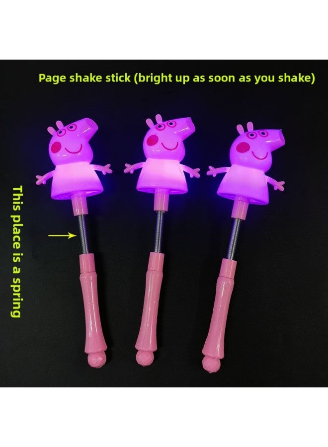 Factory Wholesale Push Activities Small Gifts Luminous Luminous Drainage Sweep Code Creative Cartoon Children's Small Toys