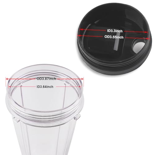 Anbige Replacement Parts Lids ，Compatible with Ninja Blender, 3.35" lids Lids For BL450 BL454 Auto-iQ BL480 BL481 BL482 BL687 (2 spout lids) - Image 2