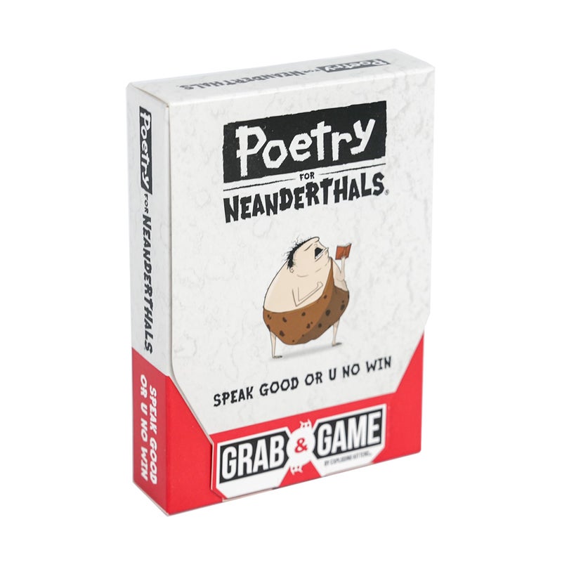 Exploding Kittens Poetry for Neanderthals Grab & Game 2+ Players - Ages 7+ - 10 Minutes to Play - Travel Sized Word Guessing Game - Party Game, Family Game Night, Kid and Adult Card Game - Image 1