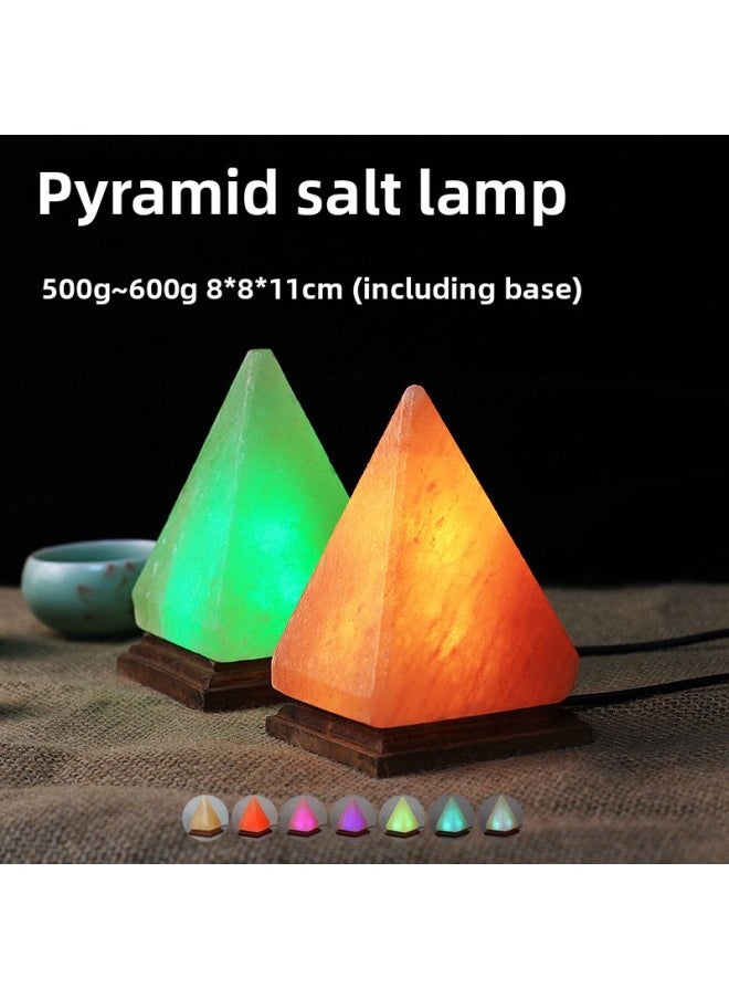 ماركة غير محددة - مصباح الملح مصباح الملح USB مصباح ملح الهيمالايا الشركة المصنعة مصدر مصباح LED موفر للطاقة ضوء ليلي لغرفة النوم مصباح جو مصباح الملح مصدر ضوء الطاقة: LED ملون متغير اللون - لون الضوء: هرمي - Image 1