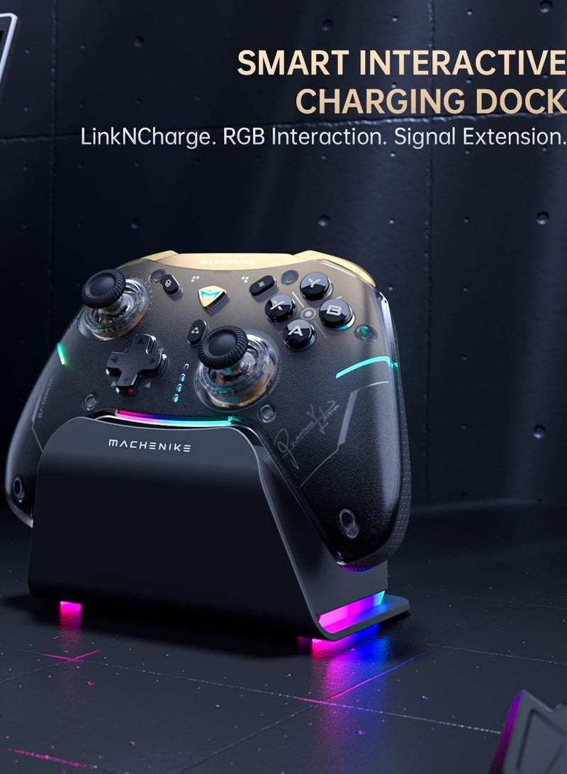 MACHENIKE G5Pro V2 1000HZ Wireless Gaming Controller for NS/PC/iOS/Android with Charging Dock,PC Controller With Hot-Swappable Joystick,Optical Triggers,Optical Micro Switches,RGB Backlight - Image 4