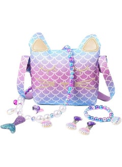 Garlo Girls Jewelry Purse Bracelet Necklace Earrings Set Dress up Pretend Play Jewelry Gifts Kids Toddler  - Image 1