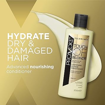 PROVOKE Illuminex Touch of Blonde Lightening Blonde Shampoo and Conditioner Duo Pack 200 ml For Warm Blonde Highlighted Blonde Hair - Image 3