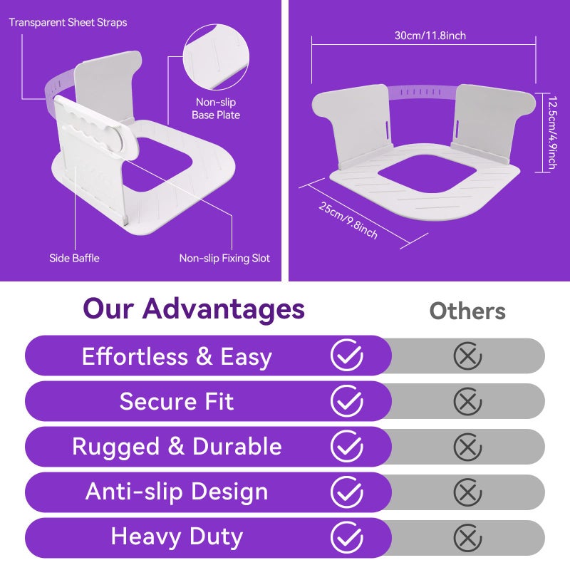 CaLeQi Bed Sheet Holder Removable Easy to Install Fits 5.9-11.8in thicknesses Mattress Sizes Sheet Holders Keep Sheets Firm & Tight More Convenient Than Traditional Bed Sheet Clips is The Perfect Choice  - Image 5