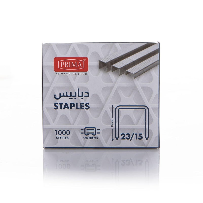 Staples 23/15 15mm - Robust Box of 1000 Pcs for Reliable Fastening, Ideal for Office and School Use - Image 2