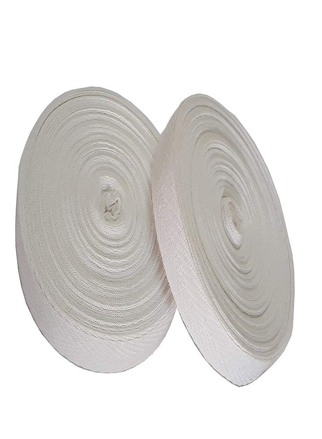 M Fabrics خيوط نادا من القطن الخالص من إم فابريكس لفساتين نادي دوري الهندية التقليدية، والبيجامات، واللينغا، والساري، والسلوار، والباتيالا، والتشوديدار (عبوة من قطعتين) - (مسطحة - 0.25 بوصة، 15 متر لكل قطعة) - Image 1