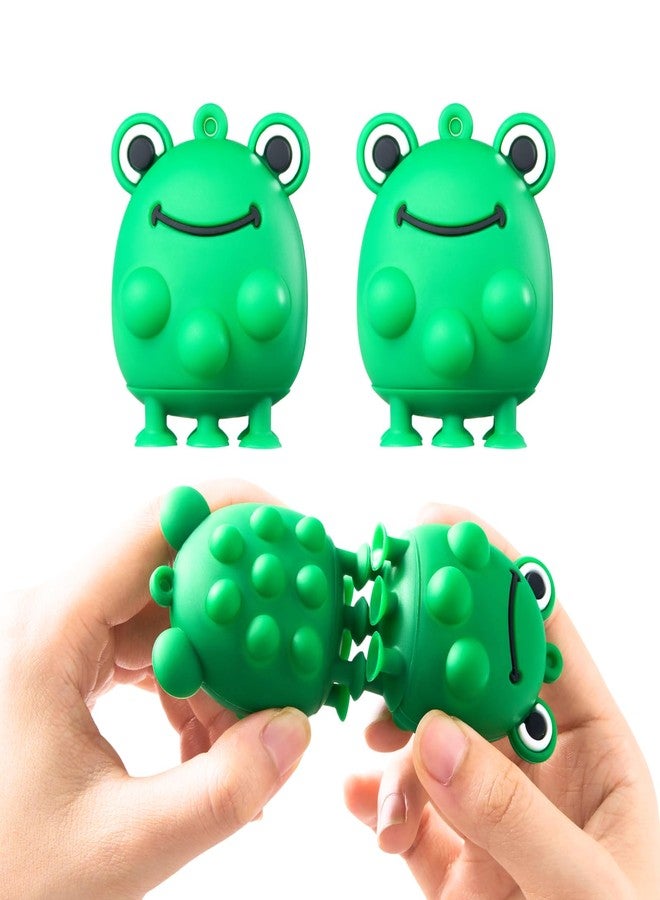 Rite Lite Passover Pop A Frogs Set of 2, Stick On Walls, Windows Suction Pesach Seder Plague Home Decorations Jewish Holiday Party Favors Goodie Bag Favors Judaica Hostess Hours of Passover Fun! - Image 1