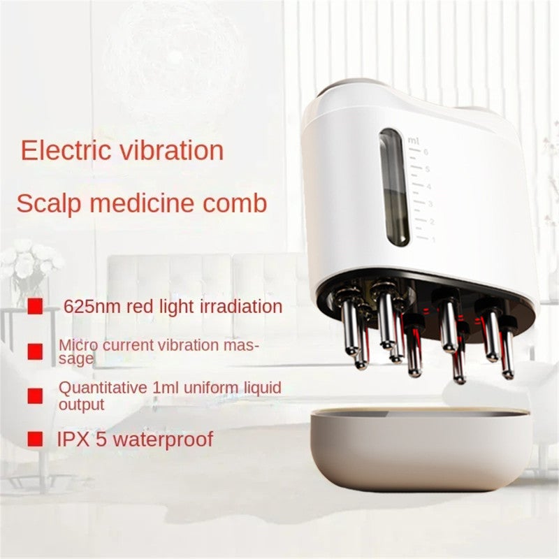 Hair Oil Applicator 6ml Detachable Tank - Mess-Free Application Advanced Scalp Care Massager With Red Light For Home Salon Outdoor Hair Nourishing Routine - Image 4