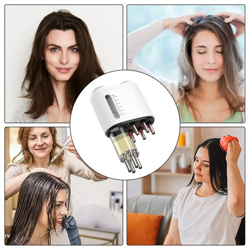Hair Oil Applicator 6ml Detachable Tank - Mess-Free Application Advanced Scalp Care Massager With Red Light For Home Salon Outdoor Hair Nourishing Routine - Image 5