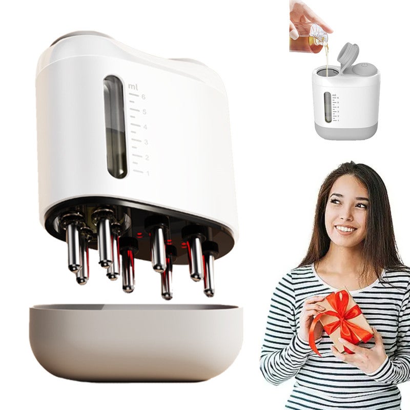 Hair Oil Applicator 6ml Detachable Tank - Mess-Free Application Advanced Scalp Care Massager With Red Light For Home Salon Outdoor Hair Nourishing Routine - Image 2