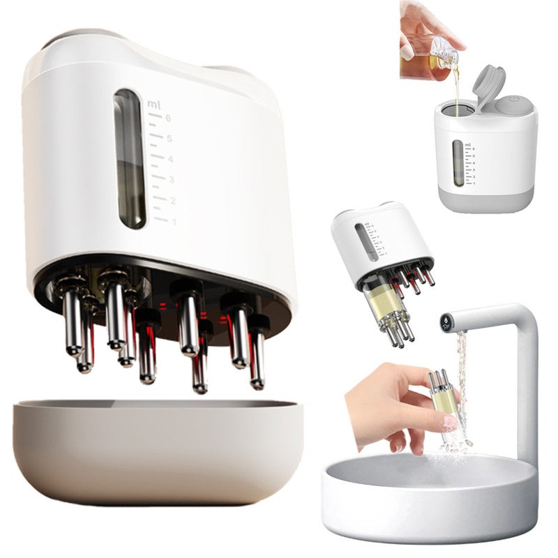 Hair Oil Applicator 6ml Detachable Tank - Mess-Free Application Advanced Scalp Care Massager With Red Light For Home Salon Outdoor Hair Nourishing Routine - Image 1