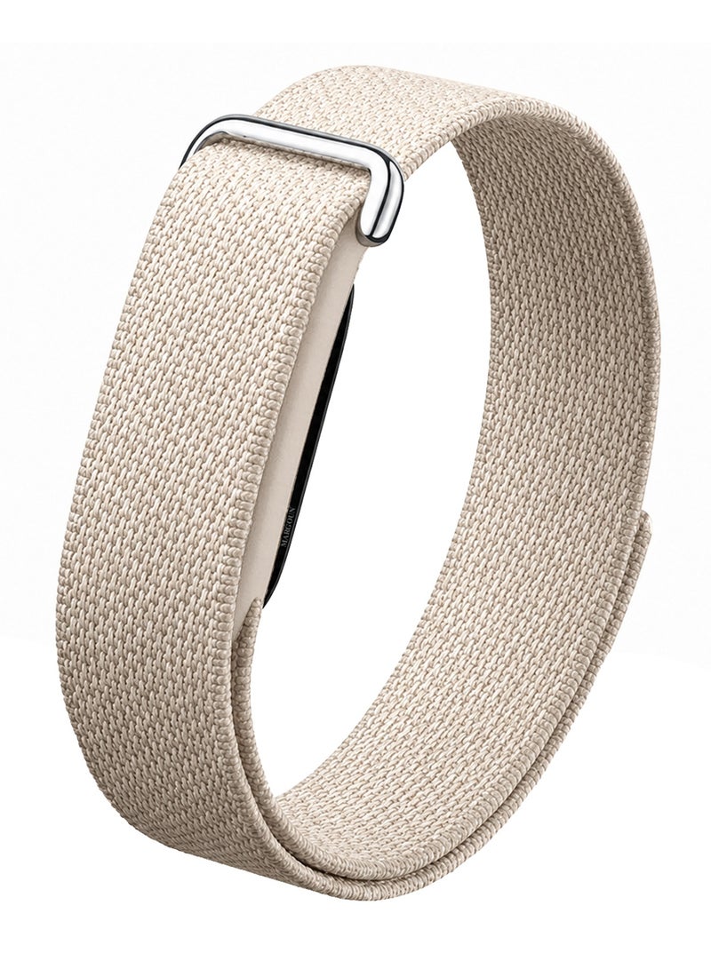 MARGOUN Woven Nylon Sport Loop Band for Fitbit Air – Breathable Elastic Replacement Strap with Secure Hook-and-Loop Fastener – Comfortable Lightweight Wristband - Starlight Starlight - Image 1