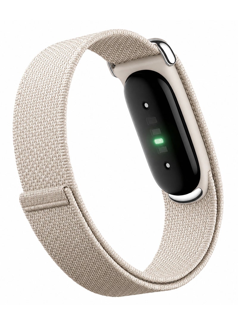 MARGOUN Woven Nylon Sport Loop Band for Fitbit Air – Breathable Elastic Replacement Strap with Secure Hook-and-Loop Fastener – Comfortable Lightweight Wristband - Starlight Starlight - Image 2