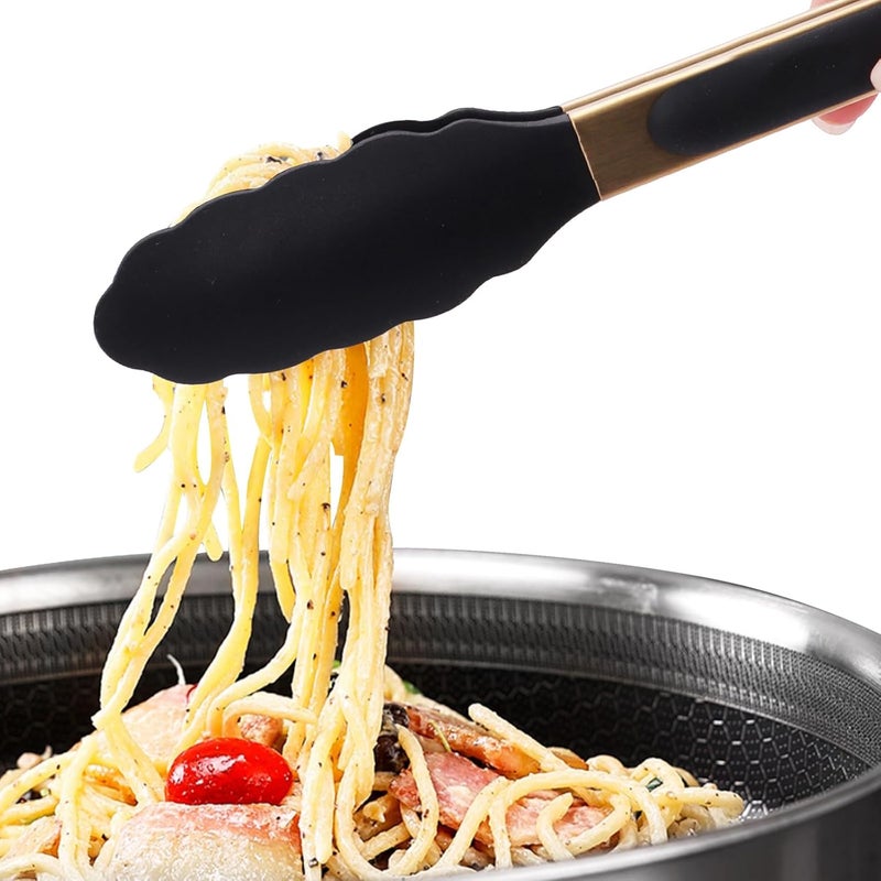 Mafier Stainless Steel Classic Kitchen Serving Food Party Gold Tongs 9" and 12" Cooking Tong with BPA Free Silicone Tips, Dishwasher Safe Serving Tools(set of 2) - Image 5