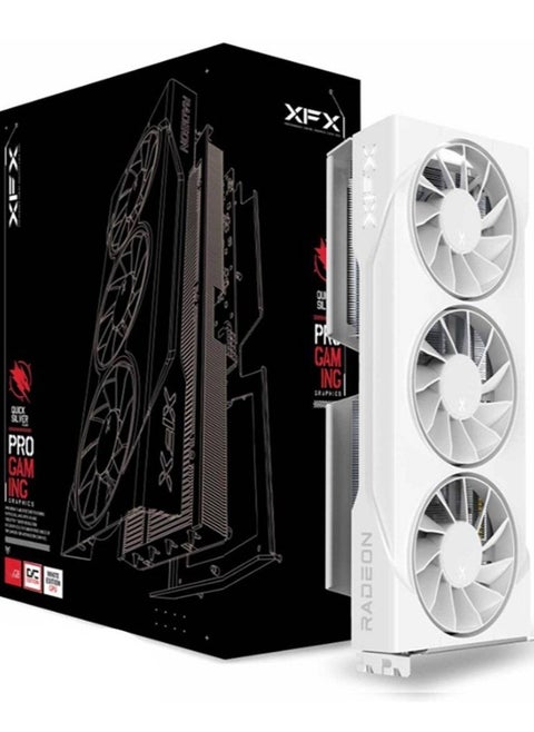 Swift AMD Radeon RX 9060 XT OC Triple Fan Gaming Edition, 16GB GDDR6 128-Bit Memory, 3320 MHz Boost Speed, 2048 Stream Processors, 20 Gbps Memory Clock, PCI-E 5.0, White | RX-96TS316W7