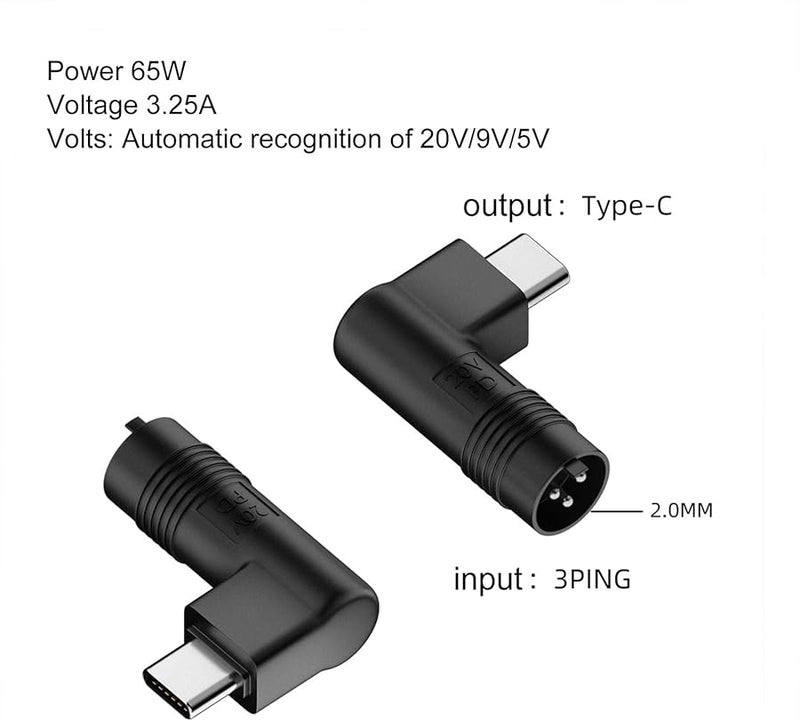 65W USB C Male to Male Adapter 2 0mm Converter for Laptops Tablets Phones 5V 9V 20V 100W Output - Image 5