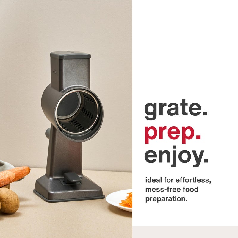 Zyliss Gourmet Drum Grater - Multipurpose Kitchen Grater for Vegetables, Hard Cheeses, Nutes, Fruits & Chocolates - Simplify Healthy Meal Prep - Shredder for Countertop Use - Single - Image 2