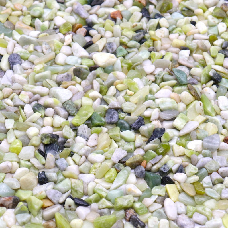 Premium Pebbles Rocks for Plants. Green Jade Decorative Polished Pebbles. 1/5 Inch â€“ 5 lbs for Garden, Vase fillers, Crafting, Succulents, pots, Plants (Mini (0.2 Inch), Green Jade - Polished, 5) - Image 1