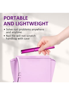 EAONE EAONE Glass Nail File with Case 3 Pack, Crystal Nail Files, Double-Sided Etched Fingernail Glass Nail Files for Natural Nails Professional Foot Nail Care Tool with Case Stocking Stuffers for Women  - Image 2