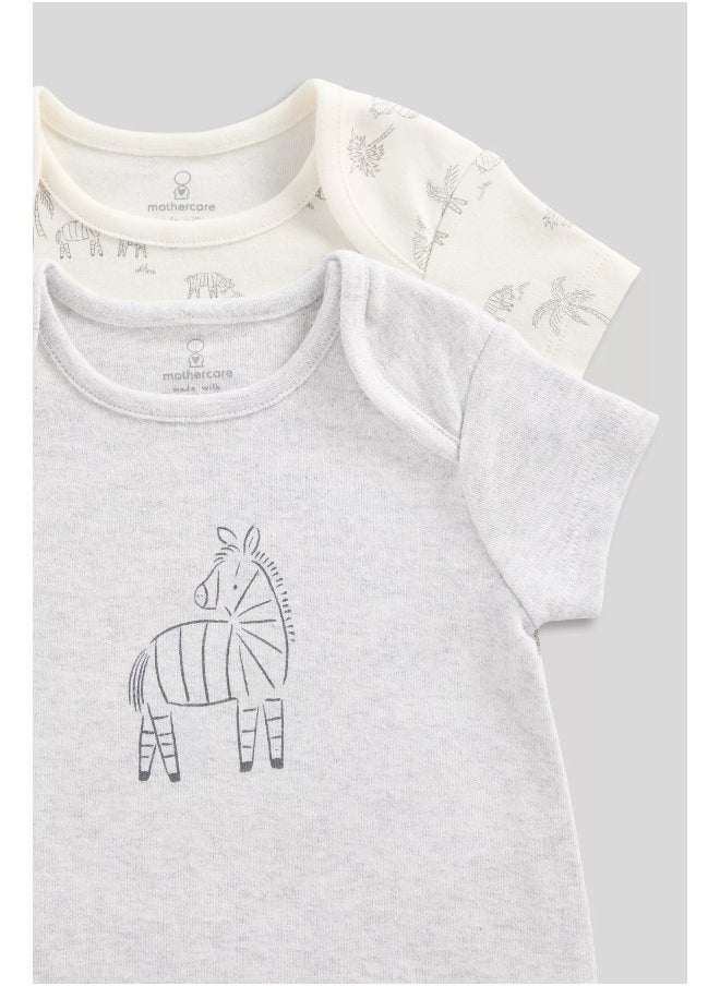 mothercare Zebra Rompers - 2 Pack  - Image 3