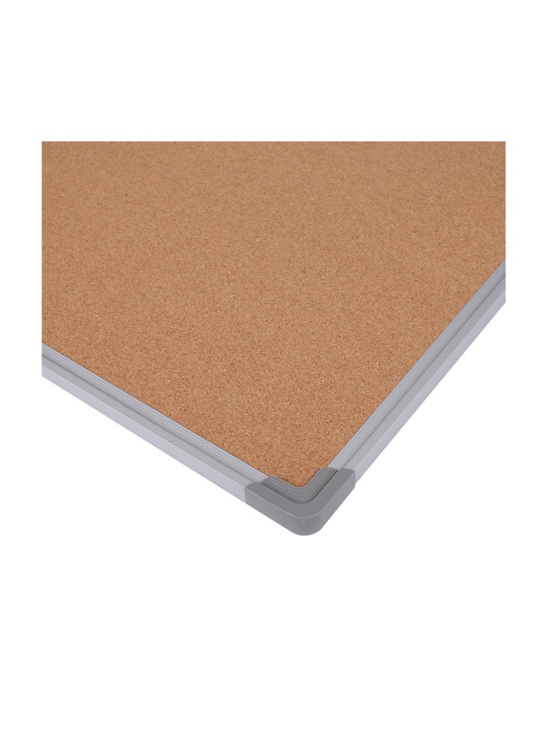 Deli Deli E39053 600x900mm Cork Board, 24x36 Inch, Aluminum Frame with Cork Paper & Fiberboard, Durable & Self-Healing, Includes Hook, Yellow, 1PCS/Opp Bag, Ideal for Office, Home, or Classroom Use - Image 3