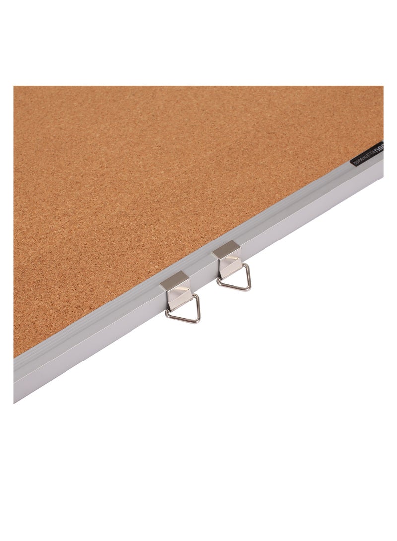 Deli Deli E39053 600x900mm Cork Board, 24x36 Inch, Aluminum Frame with Cork Paper & Fiberboard, Durable & Self-Healing, Includes Hook, Yellow, 1PCS/Opp Bag, Ideal for Office, Home, or Classroom Use - Image 4