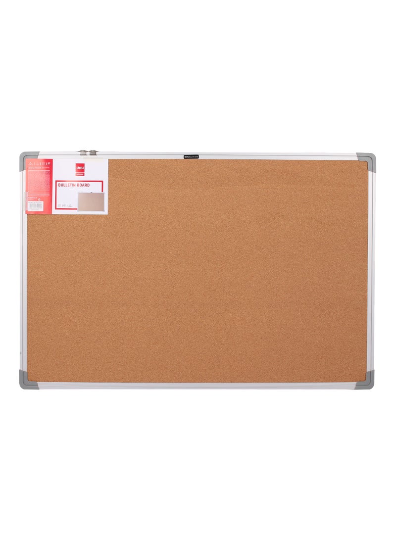 Deli Deli E39053 600x900mm Cork Board, 24x36 Inch, Aluminum Frame with Cork Paper & Fiberboard, Durable & Self-Healing, Includes Hook, Yellow, 1PCS/Opp Bag, Ideal for Office, Home, or Classroom Use - Image 5